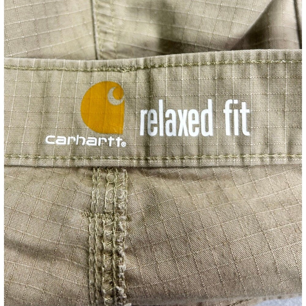 Carhartt Force Relaxed Fit Cargo Shorts Mens Size 46 Khaki Ripstop 103543 253 - Picture 5 of 9